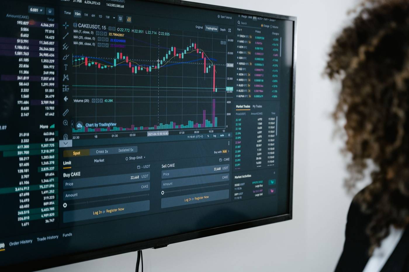 Bank trading floor analysts