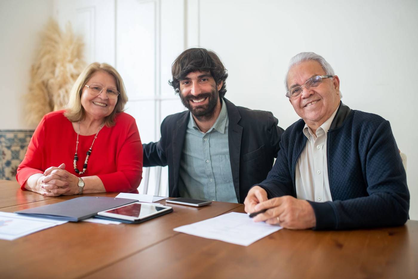 Family life insurance meeting