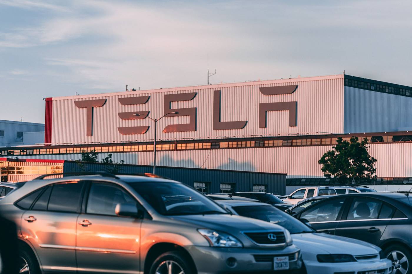 Tesla electric vehicle factory floor