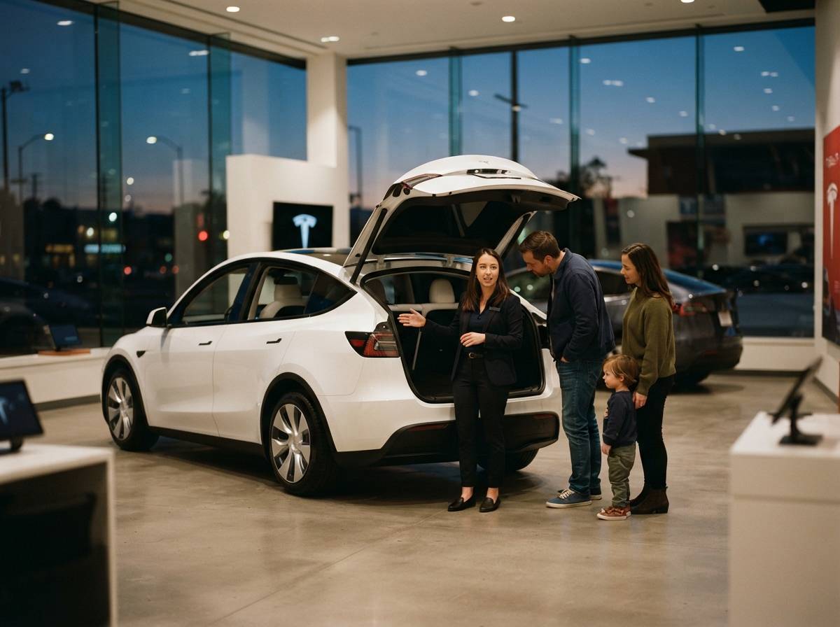 Tesla shares fell 7.49% even after record delivery numbers, as the company launched a $61,990 six seat Model Y L to offset…